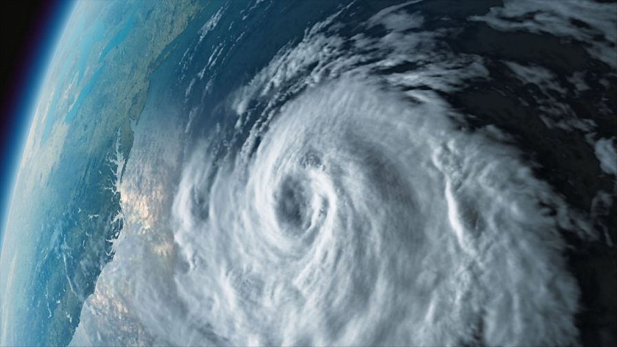 Imagen de un huracán visto desde el espacio